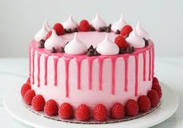 Pink Drip Cake